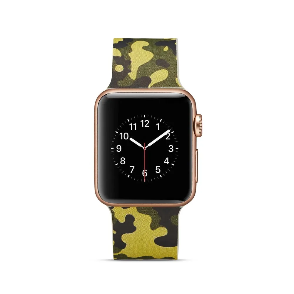 Граффити стиль силиконовый мягкий ремешок для Apple Watch 1 2 3 4 5 ремешок 38 мм 40 мм 42 мм 44 мм ремешок SmartWatch спортивный силиконовый наручный браслет