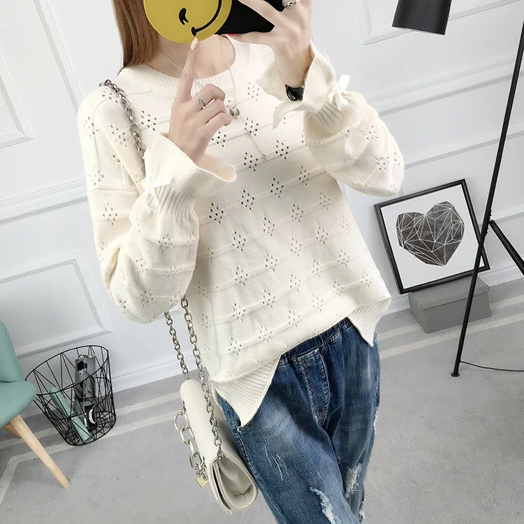 2017 Для женщин пуловер зимний свитер Вязание Шаблоны свободные шерстяной Теплый