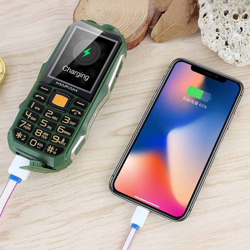 Открытый прочный ударопрочный мобильный телефон Powerbank Разблокировка мобильного телефона с УВЧ аппаратная рация Intercom Зажим для ремня