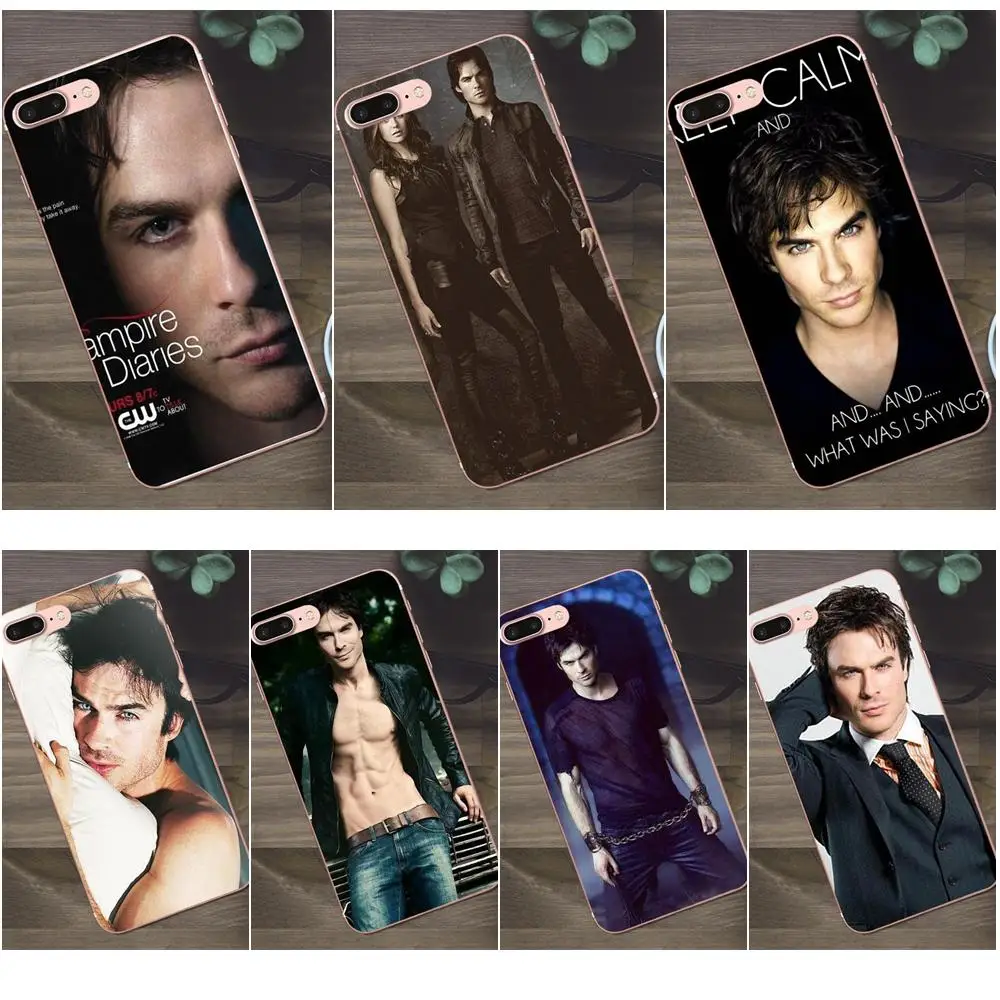 Дневники вампира Деймон сальваторский Сомерхолдер для iPhone 4 4S 5 5C SE 6 6S 7 8 Plus X Galaxy A3