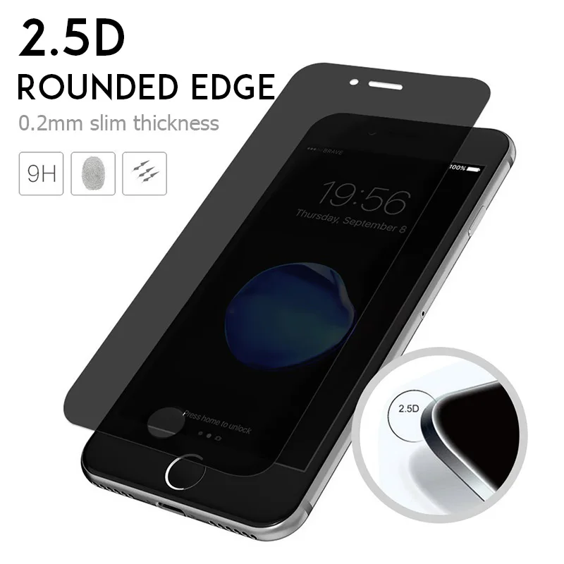 Антишпионское закаленное стекло CHANHOWGP для iPhone 5S 5 5C SE 6 6S 7 Plus 7S защитный чехол