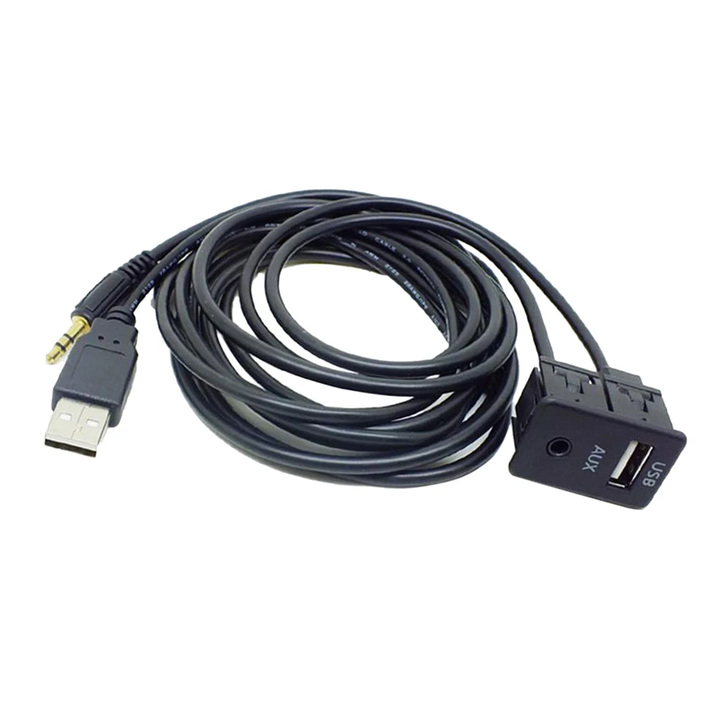 Автомобильный 3 5 мм USB AUX разъем для наушников Монтажная монтажная панель