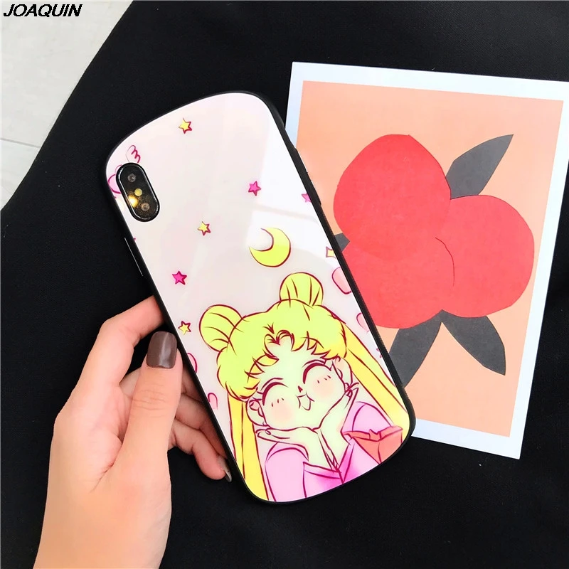 Японское кавайное аниме Сэйлор Мун Луна кошка телефон чехол для iPhone 6 Puls S 7 8 X XR XS MAX
