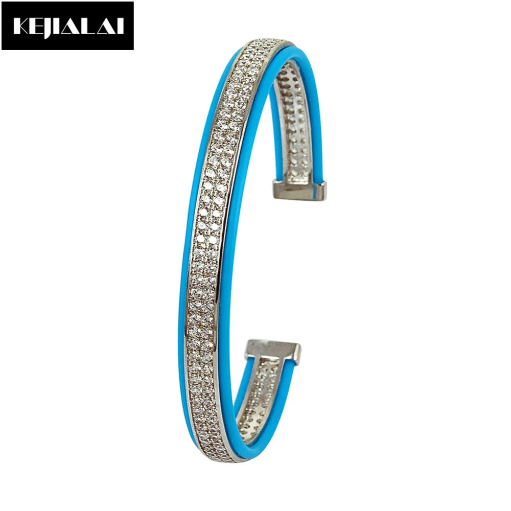 2017 Модные мужские ювелирные изделия кожаный браслет высокого качества синяя