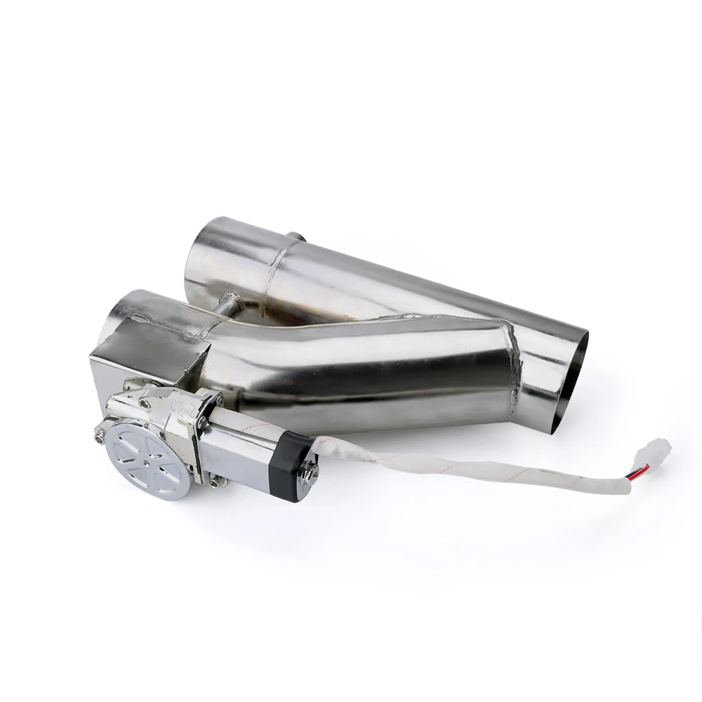 

Stainless Steel Electric Exhaust Y pipe Cutout Kit Exhaust Control Valve 2.5" 3" W/ Dual Valve System Switch Remote Control Kit