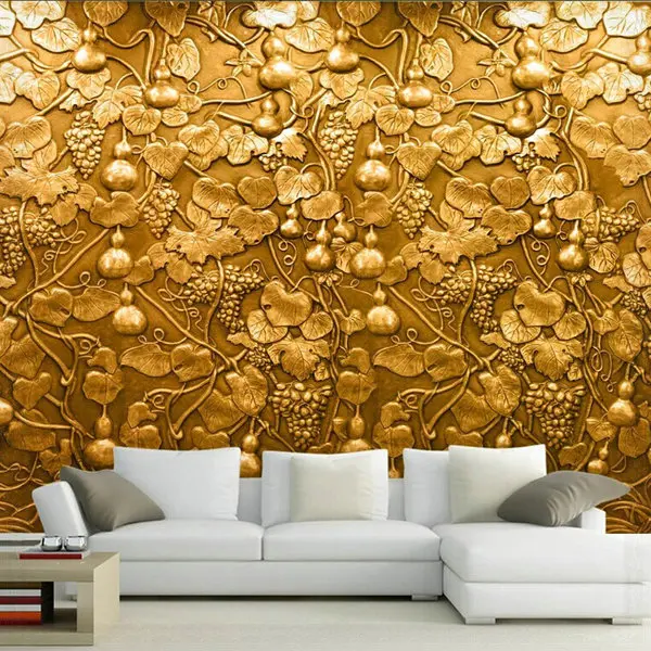 Large 3D Small Gourd Flower Wall Mural Photo Murals Wallpaper for TV Sofa Living Room Art Decor papel de parede para quarto |