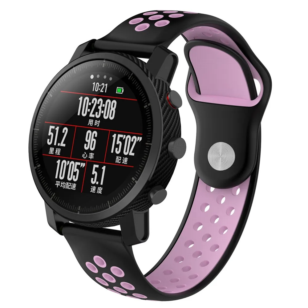 Силиконовый Модный вентилируемый спортивный ремешок для замены Huami Amazfit Apr25 - Цвет: G