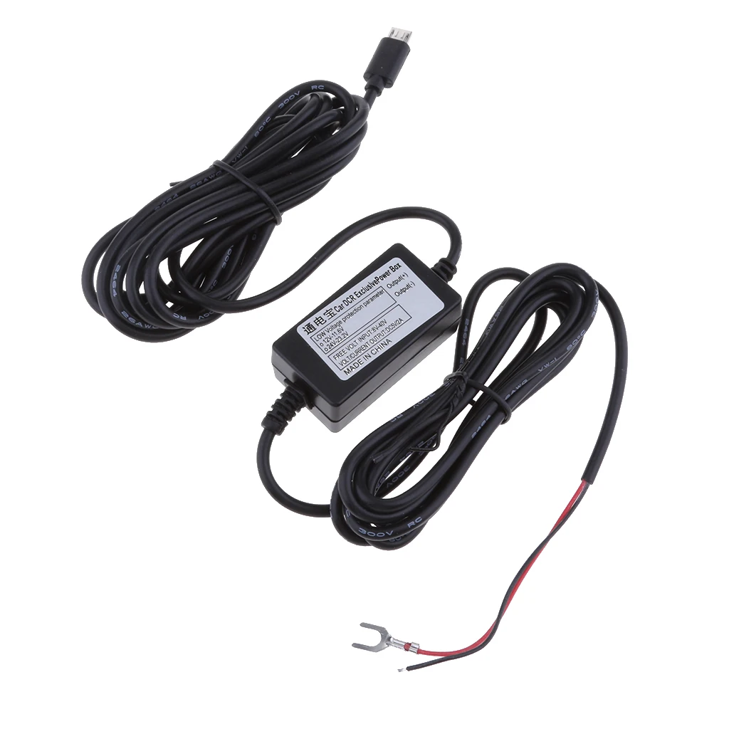 Micro USB Hard Wire Auto Charger Cable Kit 12V-35V to 5V for Dash Cameras GPS DVR Power 3.5m | Автомобили и мотоциклы