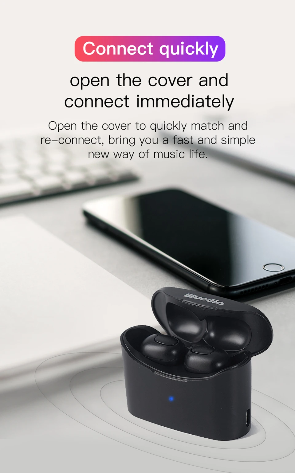 Bluedio T-elf TWS bluetooth стерео наушники гарнитуры мини настоящие беспроводные наушники спортивные гарнитуры с двойным микрофоном зарядный чехол