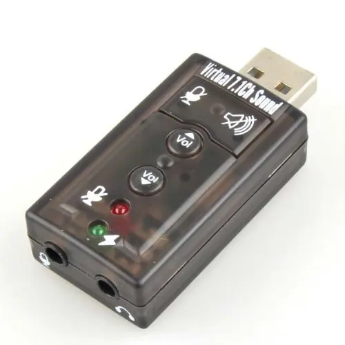 Caa- 2,2" x 1,0" x 0,5" серый 7,1 канал USB внешняя звуковая карта аудио адаптер