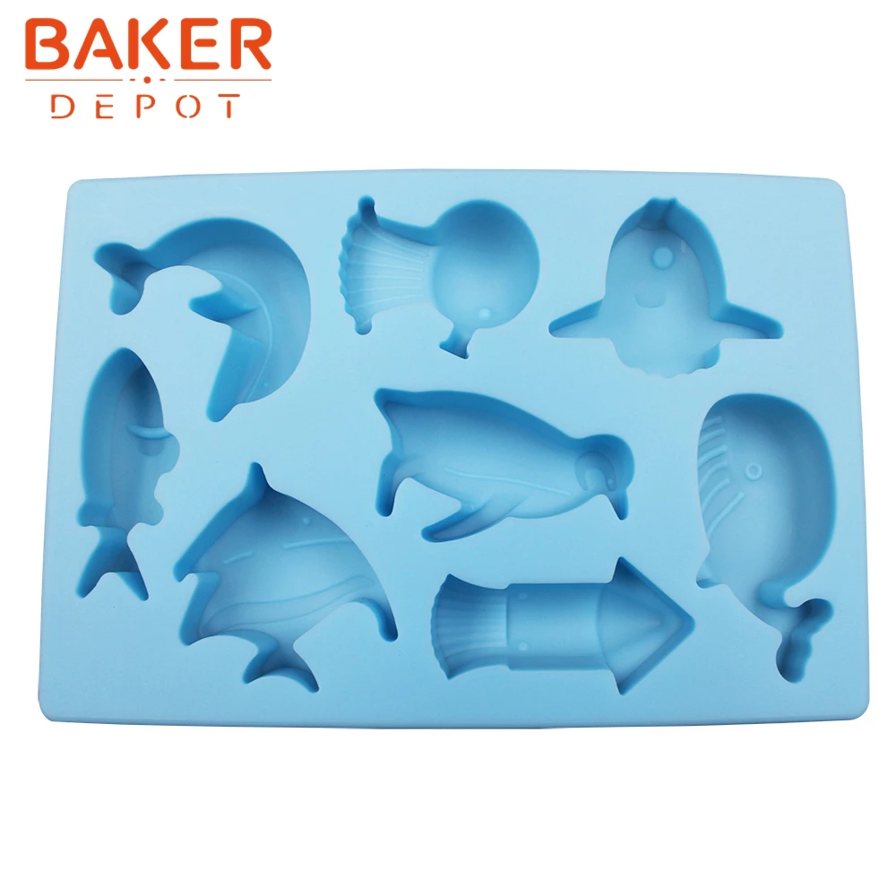 Силиконовая форма для выпечки шоколада морского мира|silicone mold cake|mold cakesilicone |