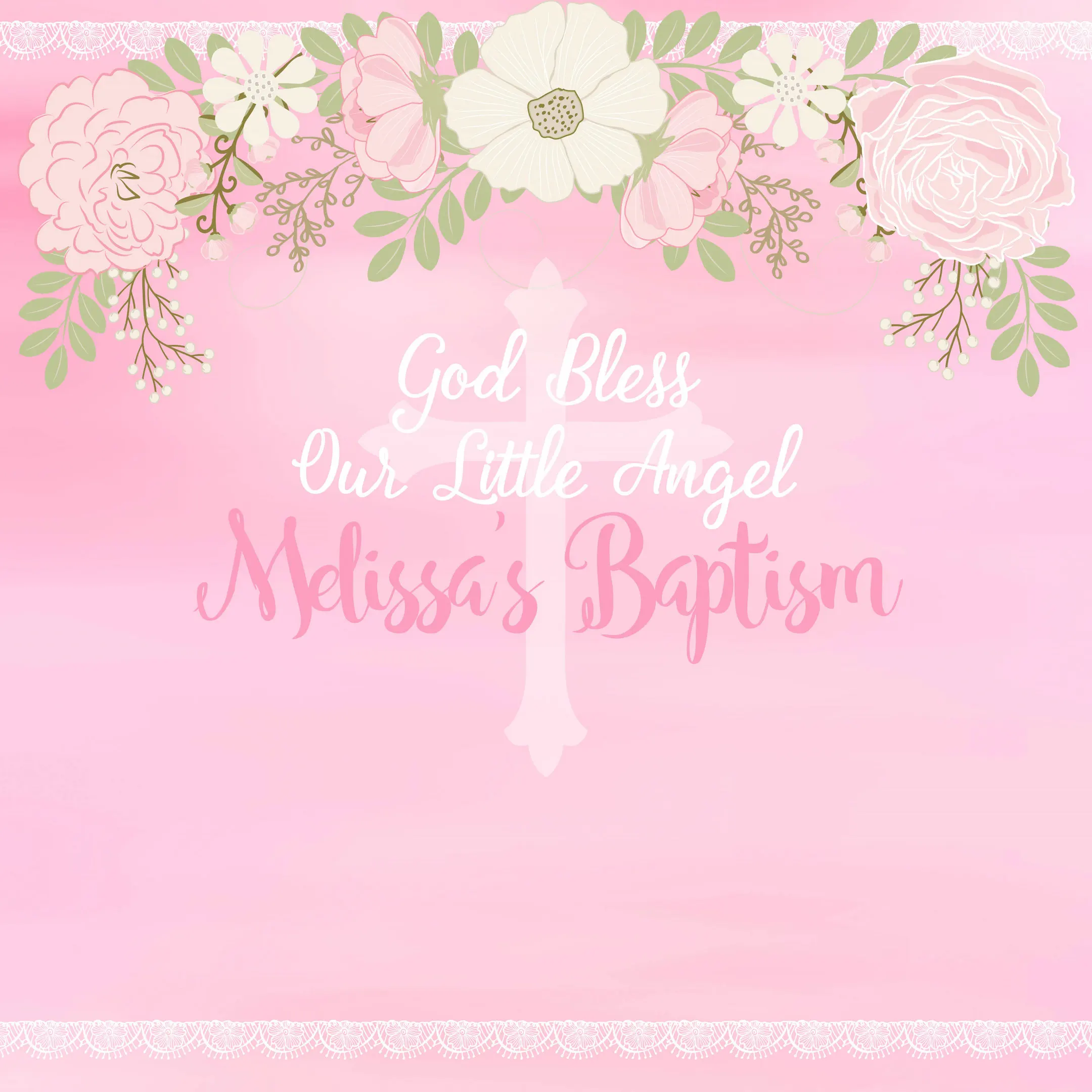 

custom God Bless Religious Embrace Flower Leaves Pink backdrop High quality Computer print party photography backgrounds