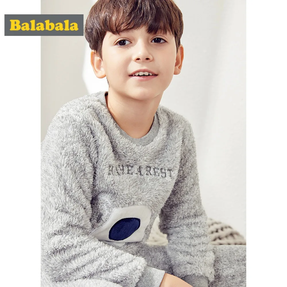Комплект из 2 предметов для мальчиков Balabala плотная плюшевая Пижама на флисовой