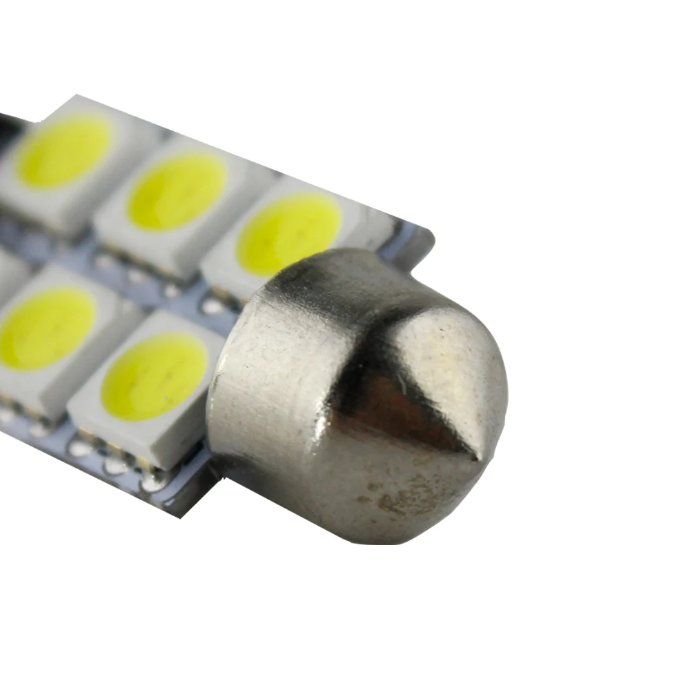 4 шт. белый 36 мм 6 светодиодный 5050 SMD купольная гирлянда для интерьера автомобиля