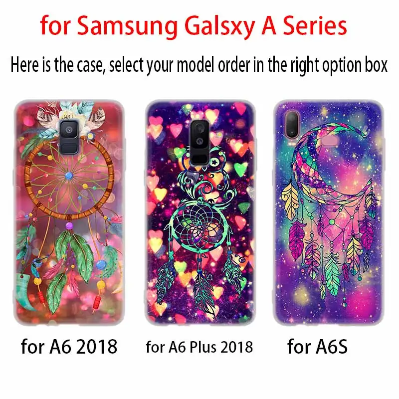 Чехол для Samsung A42 A52 A72 A32 A12 A71 A51 A70 A50 A20 A30 A20S A21S A50S A6 A7 A8 2018 Ловец снов акварельный