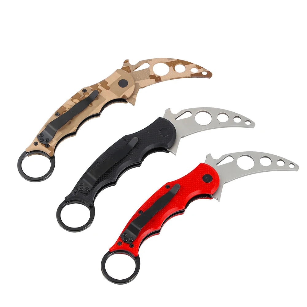 Karambit тренировочный нож, тренировочный складной нож, походный карманный нож для выживания, охотничьи Тактические Ножи, инструмент для повседневного использования, не острый