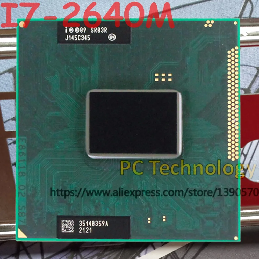 Оригинальный процессор Intel Core SR03R I7 2640M FCPGA988 2 8 3 5 ГГц L3 = 4 м двухъядерный бесплатная