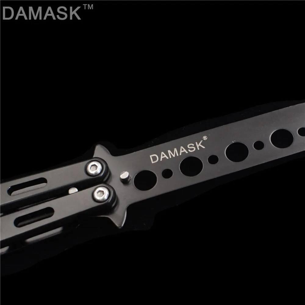 Нож-бабочка DAMASK не заточенный тупое лезвие тренировочный нож CS GO счетчик ударов