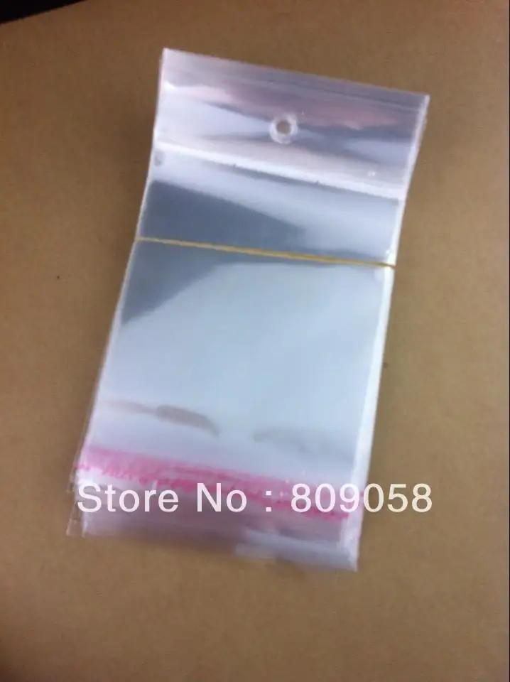 

Wholesale 600pcs Clear Earrings Packing Clear Self-Adhesive Resealable Plastic OPP Display Packaging Bags 16x7cm Free Shipping