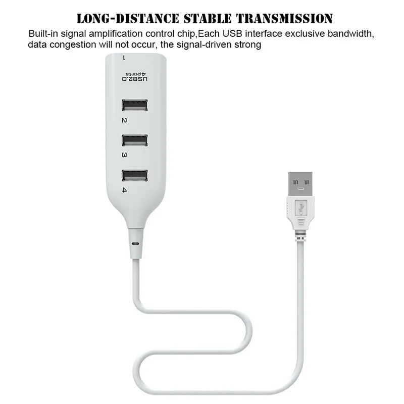 Разветвитель USB 2 0 Robotsky 4 порта высокая скорость|usb extender|extender usbusb cable extender |