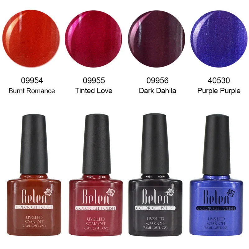 BL-S-C027 Belen 4 шт./набор УФ-гель для ногтей Vernis Полупостоянный 7,3 мл Лак Дизайн Маникюр Искусство Гибридный замочить от лака Набор лаков - Цвет: BL-S-C027