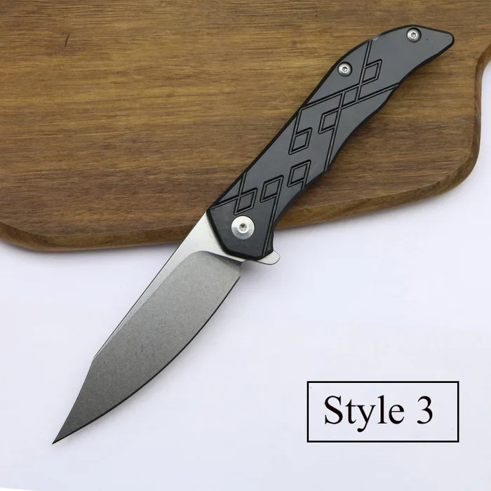 Style 3 CH 3008 складной нож D2 стальной титановый нож с ручкой портативный складной нож машина для резки фруктов инструмент для отдыха на природе EDC - Цвет: Style 3