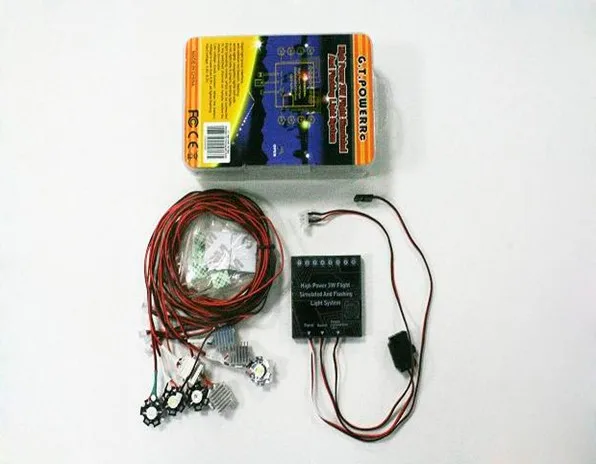 

High power 3W Flight Simulated And Flashing Light System for rc airplane
