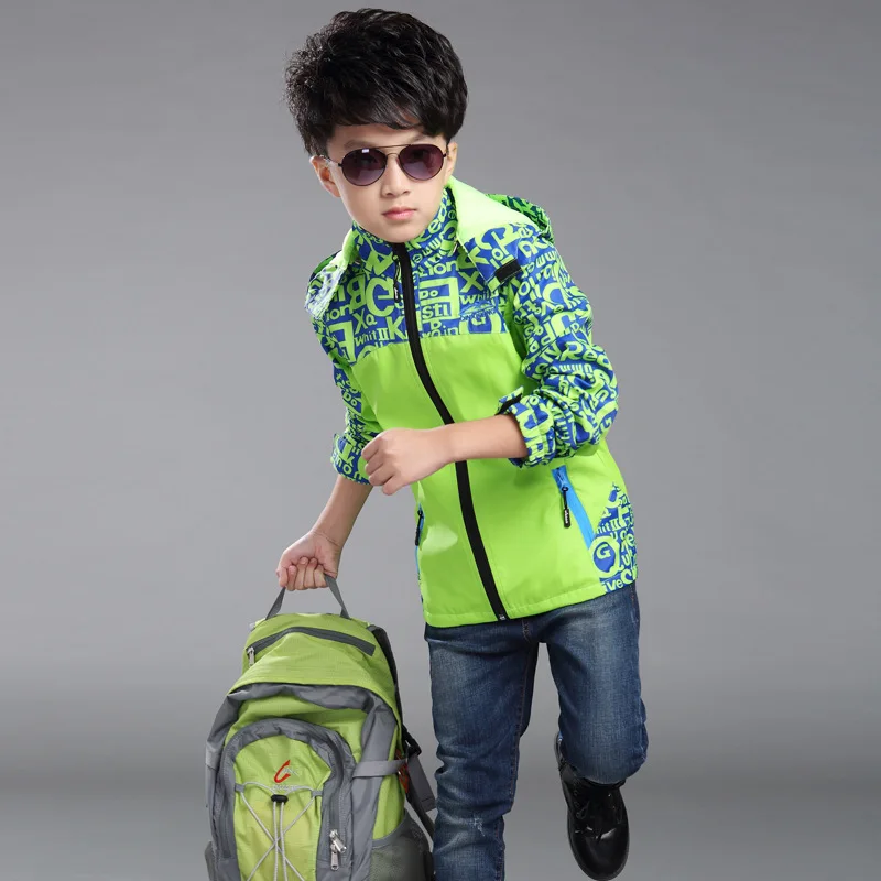 New Spring Autumn Children Boy's Jackets Coats Kids Active clothing Double-deck Waterproof Windproof Boys outwears High Quality | Детская