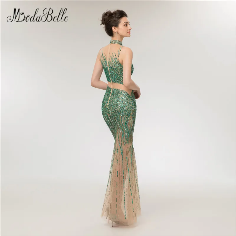 Modabelle 2018 новые тяжелые платья для выпускного вечера с бисером высоким воротом