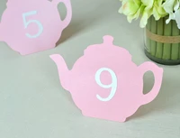 1 20 teapot shaped numbers place cards wedding bridal baby shower dinner party seating reception escort name cardpc001