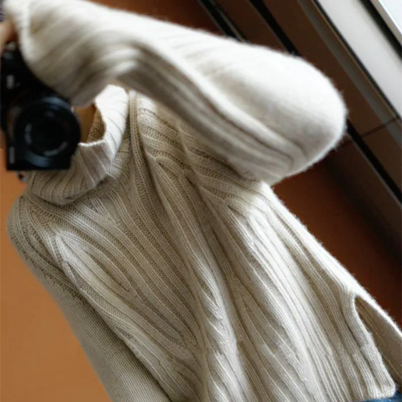 Women's sweater winter cashmere women's and high neck pullover knit clothing | Женская одежда