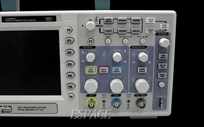 Цифровой осциллограф Hantek DSO5202BM 2 канала 200 МГц 1 Гвыб/с цветной дисплей 7 дюймов
