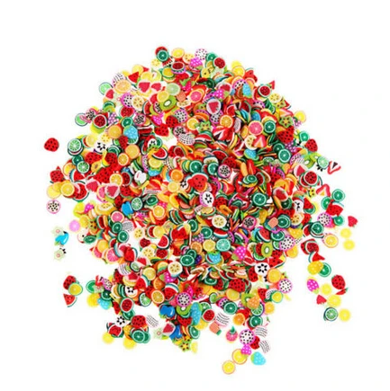 1000pcs 10/500/1000 шт. DIY слизь дополнение мягкий фимо фрукты Ломтики Для Подвески для изготовления украшений своими руками, дизайна мобильного Красота порошок в слизи декоративная обсыпка - Цвет: 1000pcs