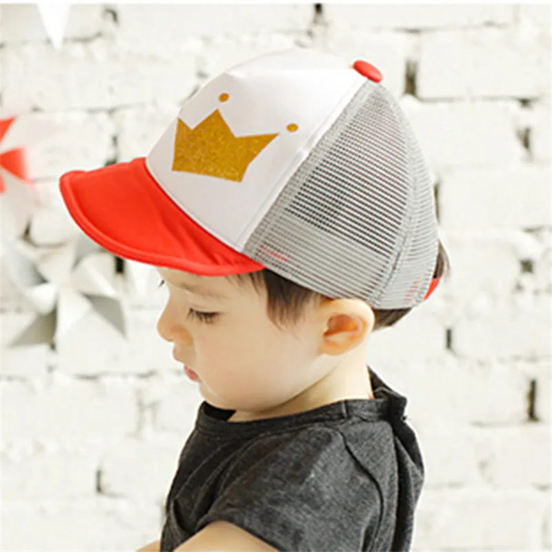 Retail 0-4 years 50CM baseball cap hats crown print touca baby children infant gorras head beanies bebes kids spring fall | Детская