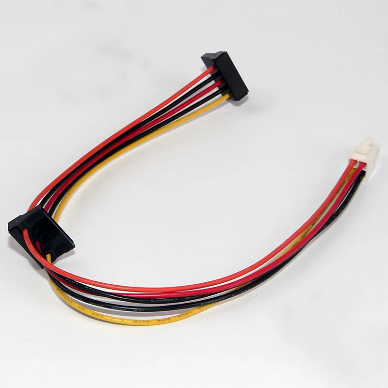 ATX материнская плата 4pin к 2 портовому Serial ATA SATA жесткий диск адаптер питания кабель