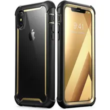 For iphone X Xs Case 5.8 inch Original i-Blason Ares Series Full-Body Rugged Clear Bumper Case with Built-in Screen Protector