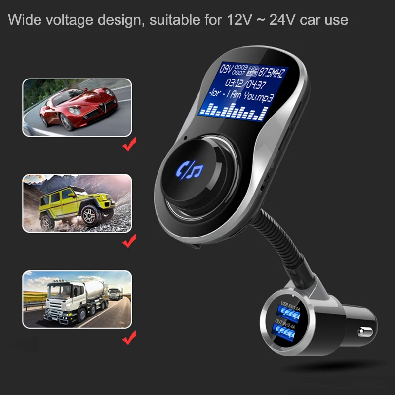 FDOMAIN 2018 большой экран громкой связи bluetooth автомобильный комплект V4.1 + EDR Авто FM