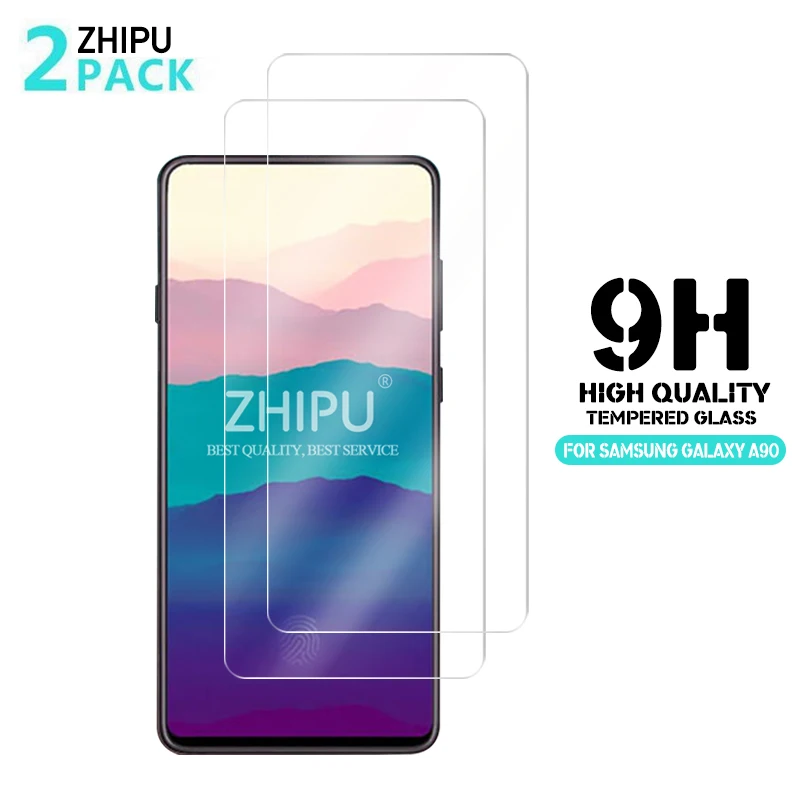 2 предмета закаленное Стекло для samsung Galaxy A90 Экран протектор 2.5D с уровнем