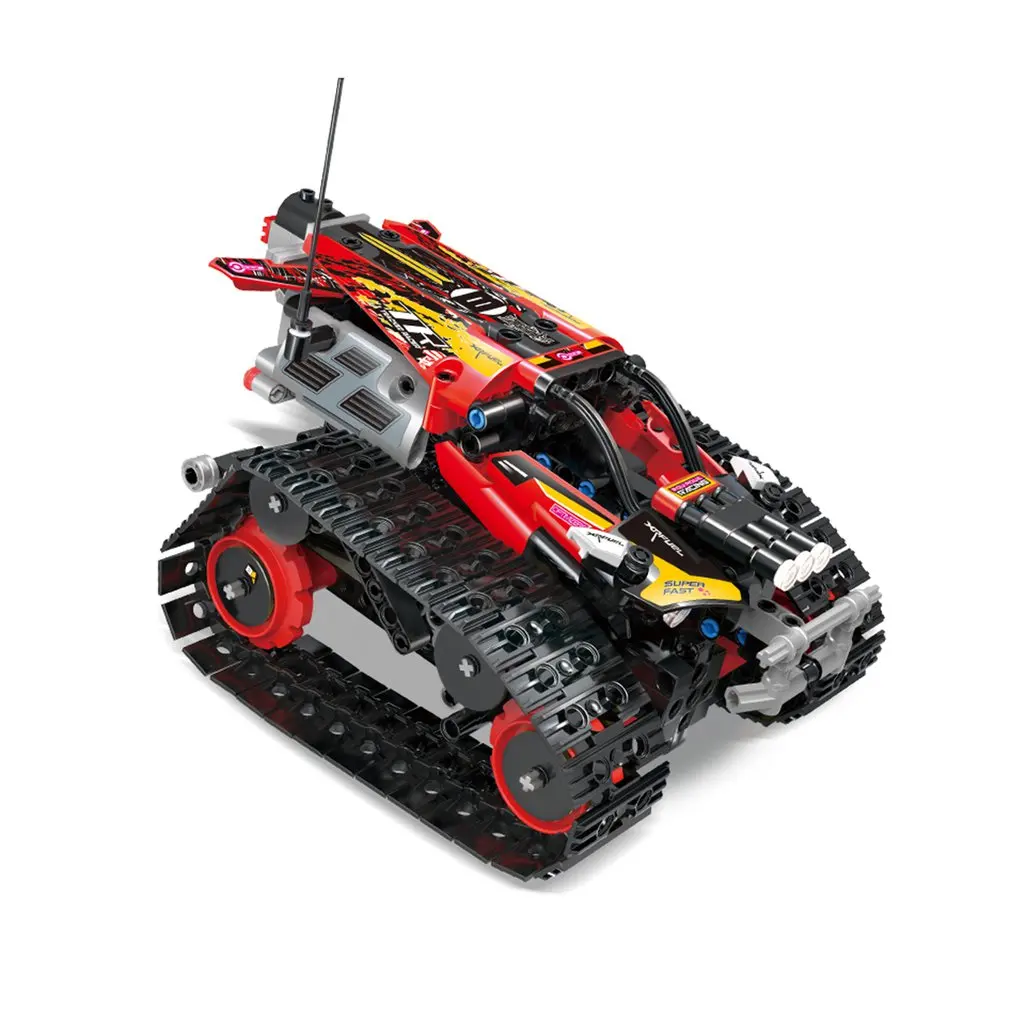 DIY Technic 2,4G/APP дистанционное управление гусеничный трюк гоночный автомобиль строительные блоки с мотором для детей машинка на дистанционном управлении Кирпичи Игрушки