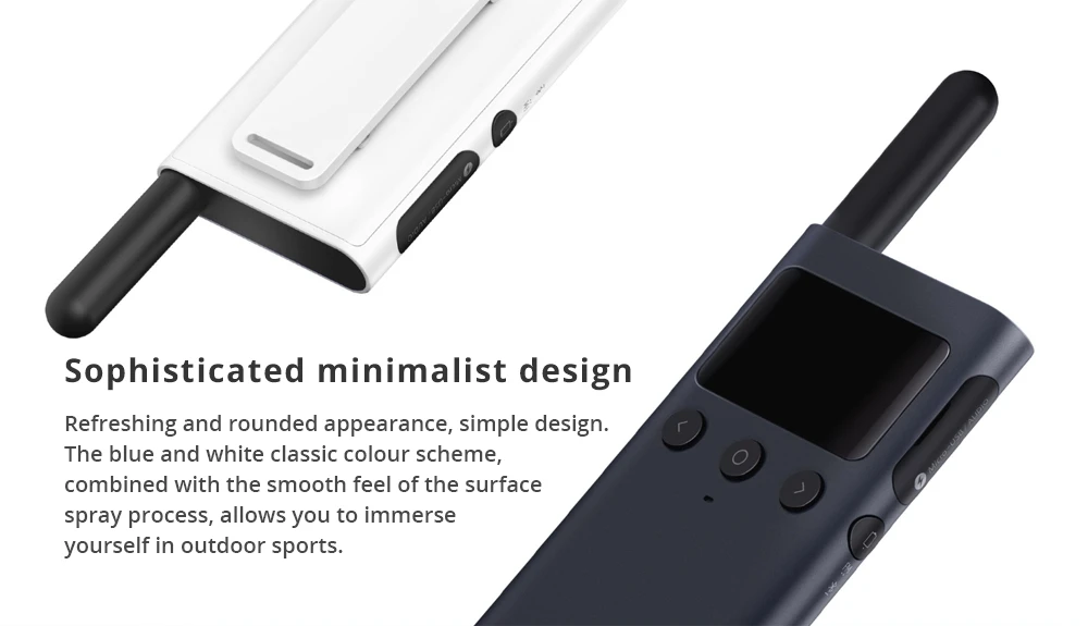XIAOMI MIJIA UHF/VHF Двухдиапазонная портативная рация-s Bluetooth 4,0 рация-s с fm-радио расположение поделиться