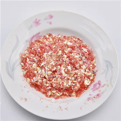 red Неровные Оболочки Бумаги блесток DIY ногтей Flakies красочные блестки для нейл Арта(искусство украшения ногтей) для 3D украшения ногтей 20 г/упак - Color: red