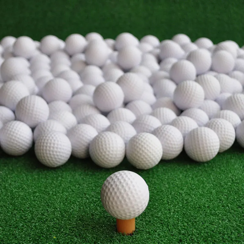 

100 pcs White Indoor Outdoor Training Practice Golf Sports Elastic PU Foam Balls New Golf practice balls