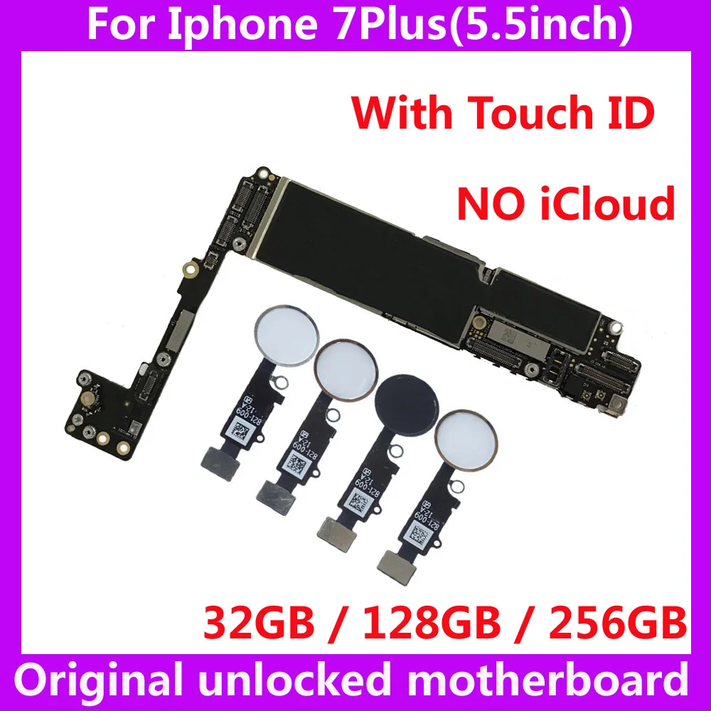 Для iphone 7 Plus оригинальная системная логическая плата IOS 32 Гб 128 г 256
