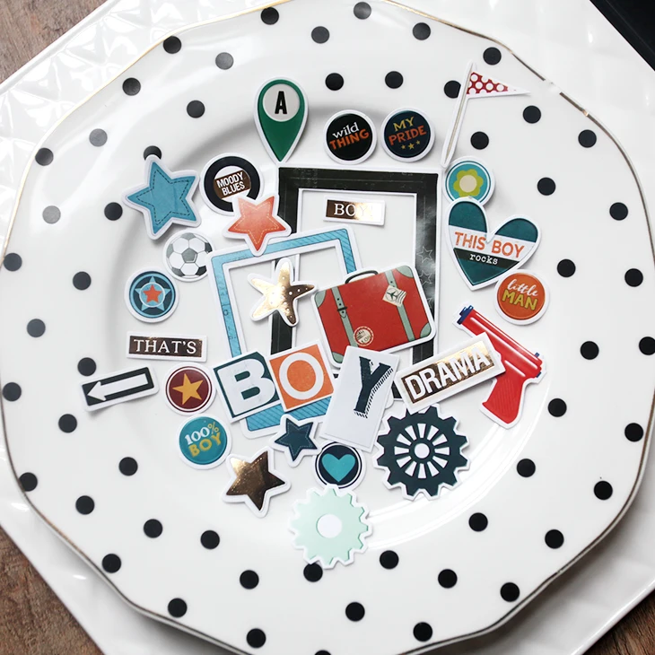 KSCRAFT 78 шт. серия для мальчиков кардшток высечки скрапбукинга Happy planner/Создание