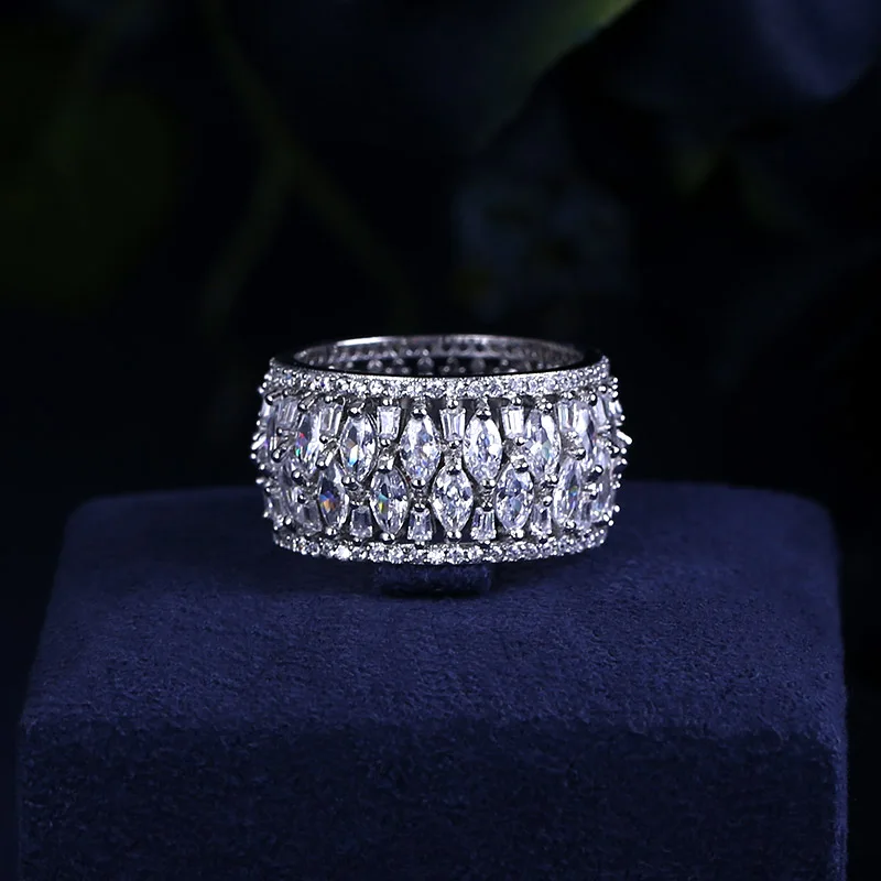 Модные женские ювелирные изделия кольцо ручной работы с кубическим цирконием