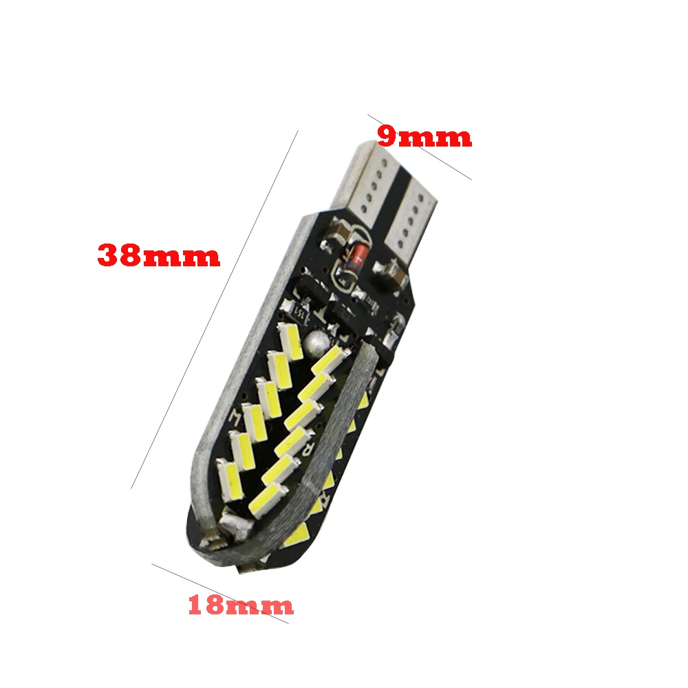 YSY 100X Flash/Strobe T10 led canbus W5W 48smd 3014 Canbus NO ERROR 48SMD Car Auto Bulb Parking Lamps White Blue | Автомобили и