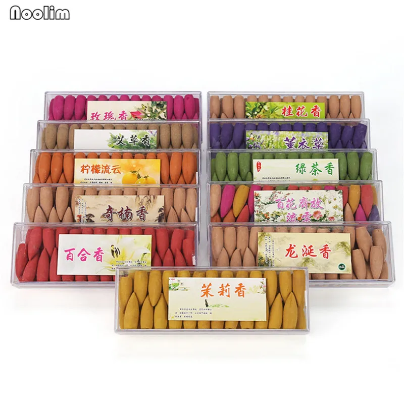 52 шт./кор. обратного Ладан конусов негабаритных натуральный 10 ароматы жасмина