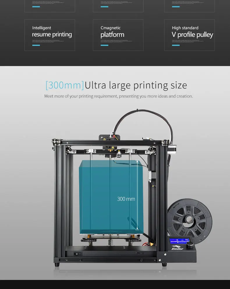 Простой Изысканный Портативный Ender5 3d принтер наборы Creality Встроенная Материнская