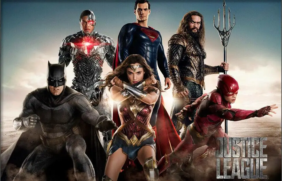 DC JUSTICE супергерой Комиксы MOVIE TEAM Новый Шелковый плакат декоративный настенный