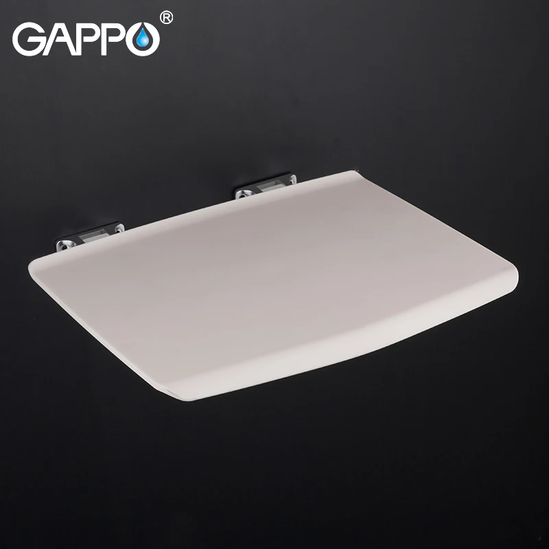 gappo wall mounted chairs bench shower folding seat folding waiting bath bathroom stool solid seat toilet chairs free global shipping